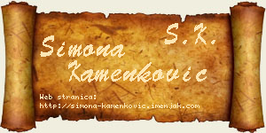 Simona Kamenković vizit kartica